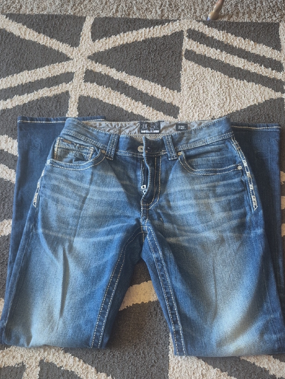 Buckle Men’s Bootcut Jeans - Medium Blue Wash